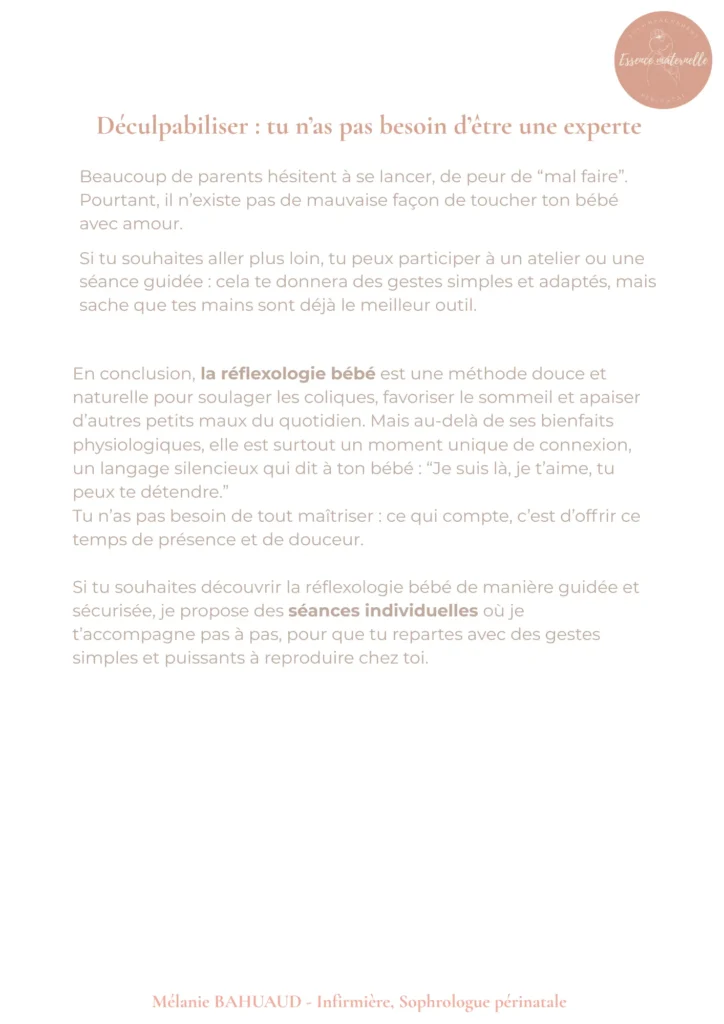 Les bienfaits de la reflexologie bébé 6