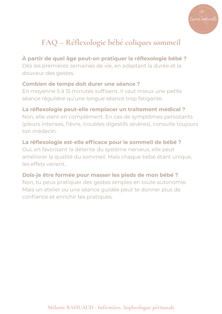 Les bienfaits de la reflexologie bébé 7