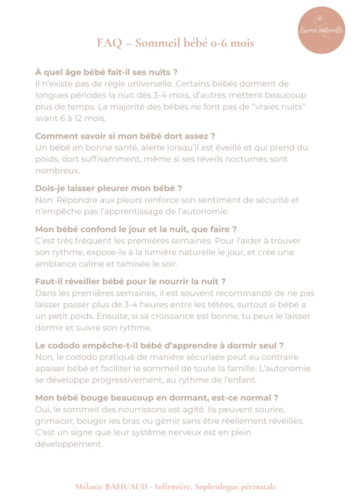 Pourquoi le sommail de bébé est différent du notre 6