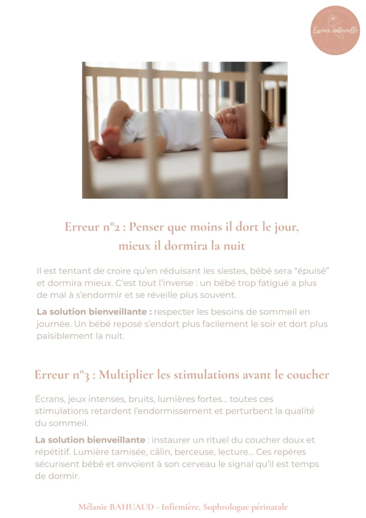 erreurs fréquentes qui perturbent le sommeil de bébé 3