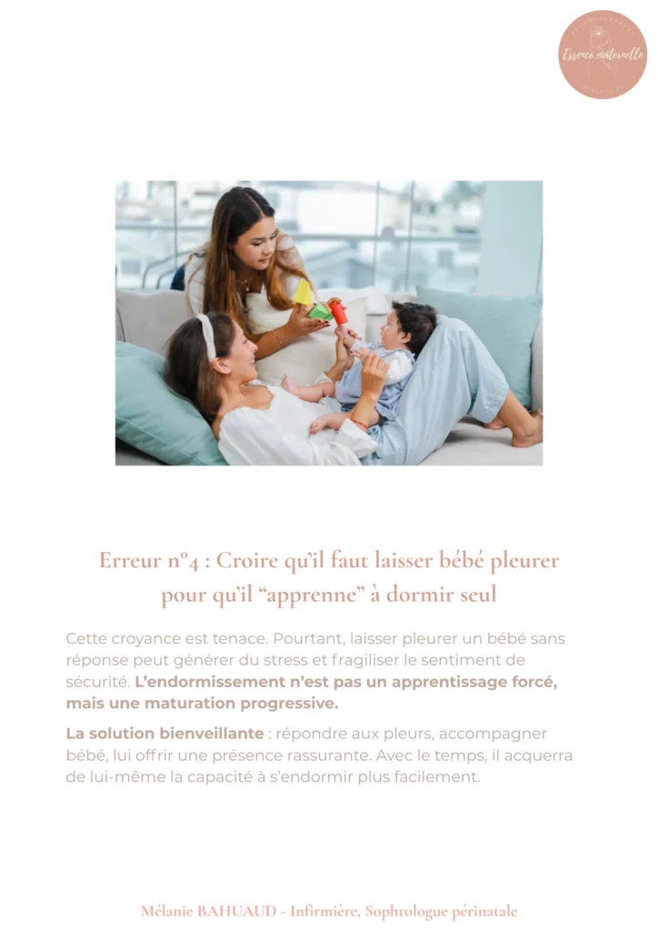 erreurs fréquentes qui perturbent le sommeil de bébé 4
