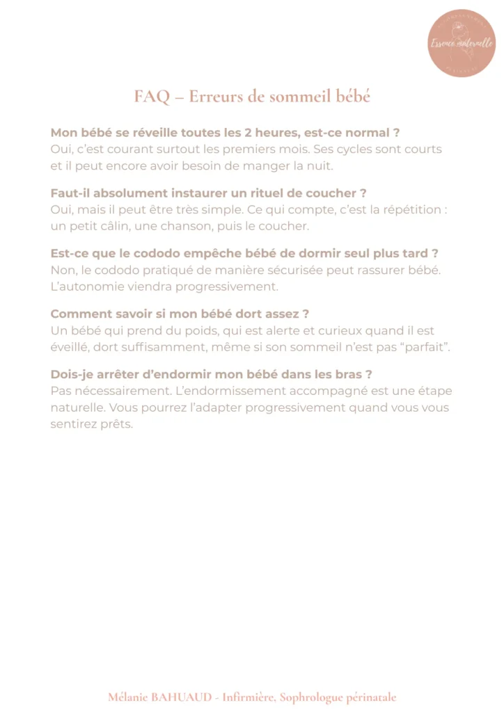 erreurs fréquentes qui perturbent le sommeil de bébé 8